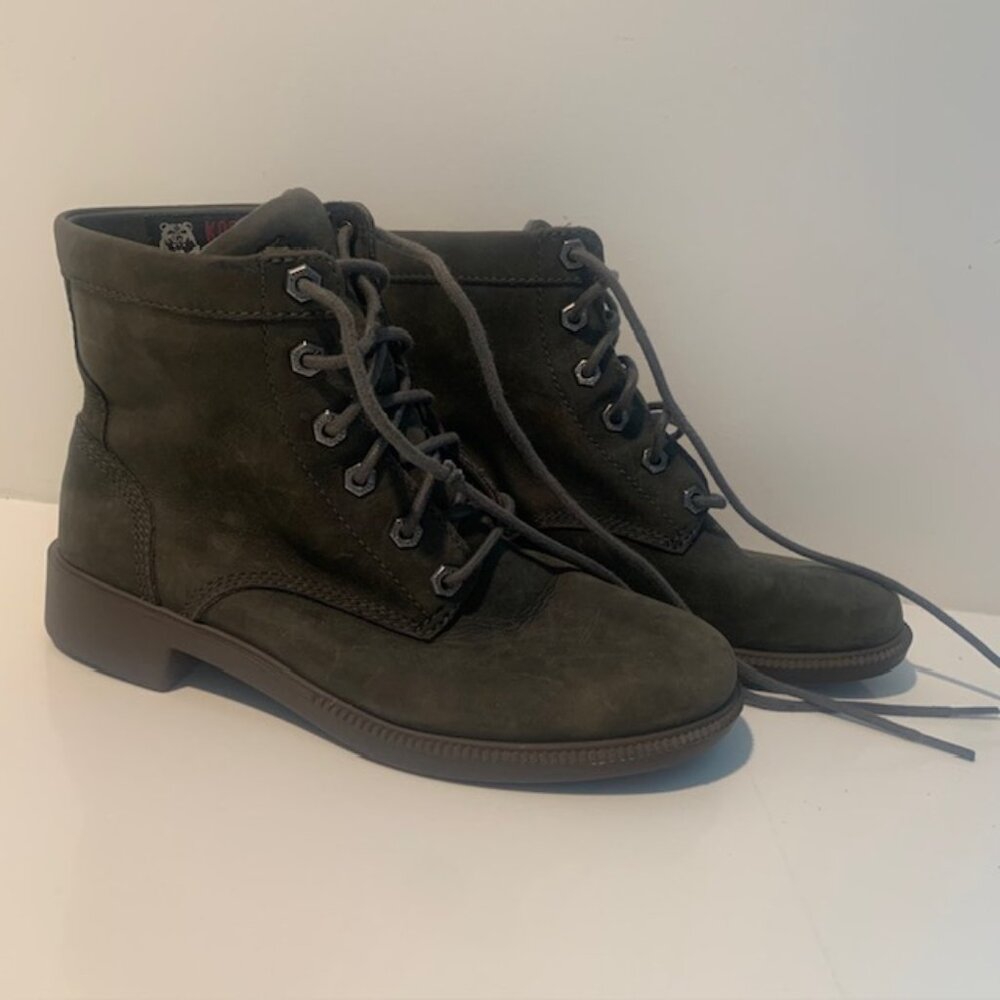 Kodiak All Season Waterproof‎ Olive Green Leather Lace-Up Ankle Boots - Size 6.5 - Picture 6 of 15